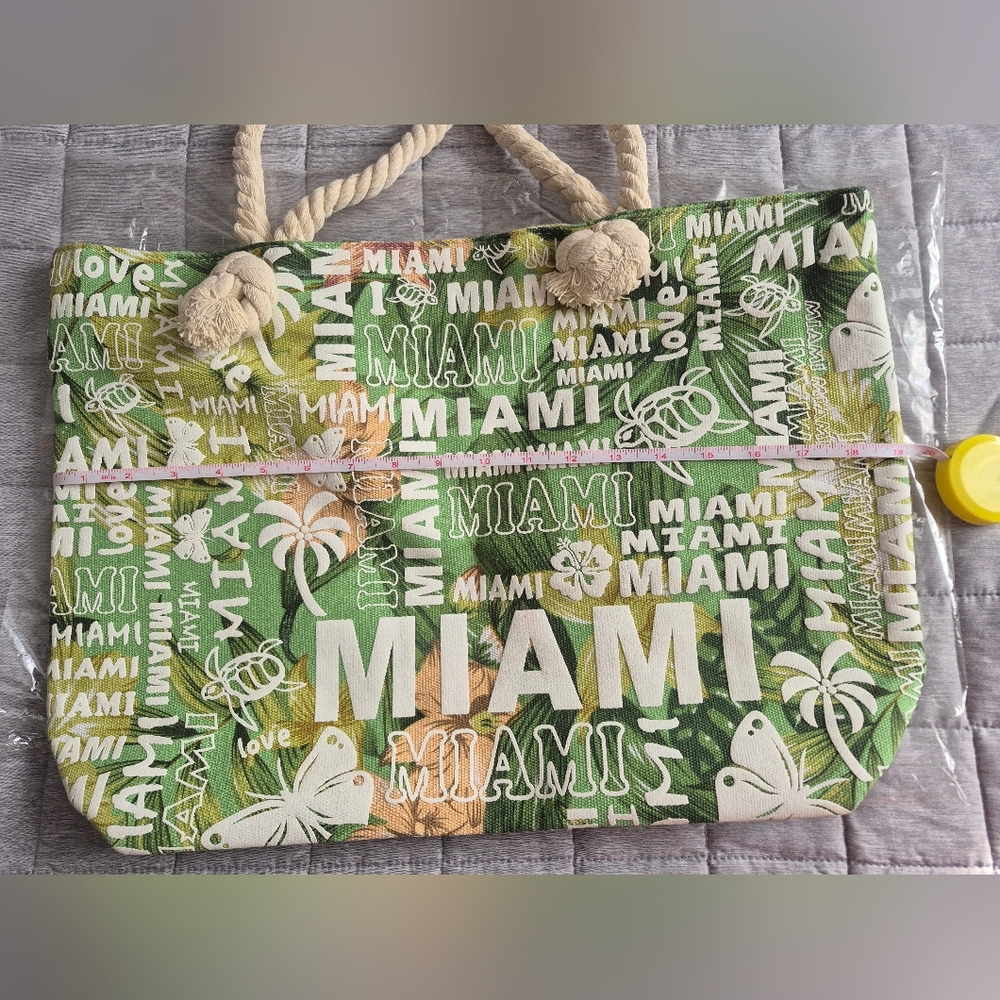 📢2/25‼️ NWT Miami Beach Tote Bag - Picture 5 of 11